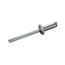 100 x Standard Blindniet Popniet Flachkopf Alu/Stahl...