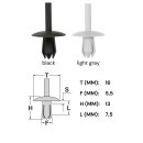 CL-034 Ø 5,5 mm Kopf-Ø 16 mm Abdeckung Clip...