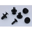 Ø 6 mm Kopf-Ø 15 mm Befestigungs Clips KFZ Auto Halter für Türen, Radkasten, Stoßfänger - kompatibel mit Mitsubishi MR288150, Subaru 909130013, Suzuki schwarz