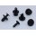 Ø 6 mm Kopf-Ø 15 mm Befestigungs Clips KFZ Auto Halter für Türen, Radkasten, Stoßfänger - kompatibel mit Mitsubishi MR288150, Subaru 909130013, Suzuki schwarz