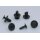 Ø 6 mm Kopf-Ø 15 mm Befestigungs Clips KFZ Auto Halter für Türen, Radkasten, Stoßfänger - kompatibel mit Mitsubishi MR288150, Subaru 909130013, Suzuki schwarz