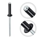 50 x Standard Blindniet Alu/Stahl Popniet Flachkopf 3,2mm x 8mm RAL9005 Klemmbereich: 3,5-5,0 mm