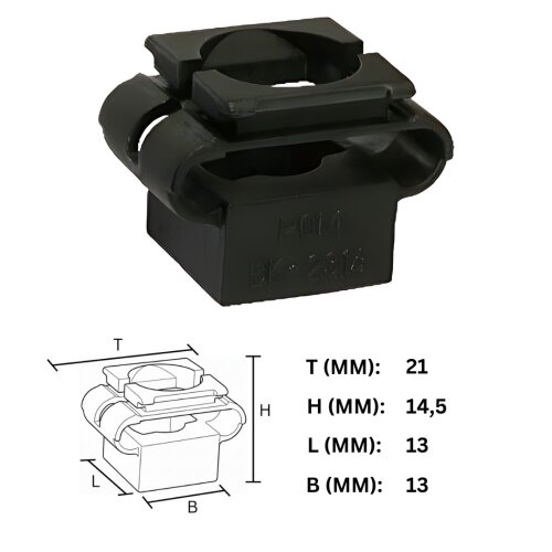 CL-160 Befestigungs Clips KFZ Auto Halter Aufnahme für Klemmstift für Unterfahrschutz, Motorschutz, Radkasten - kompatibel mit Audi/ Seat/ Skoda/ VW 4A0805163
