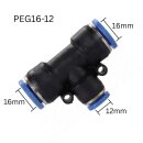 Pneumatik T-Reduzierer PEG 16-12 | Verzweigung 2x 16mm...