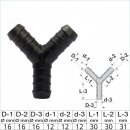 Y Schlauchverbinder 16mm x 16mm x 16mm