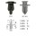 Ø 12 mm Kopf-Ø 22 mm Verkleidung Clips UNIVERSAL Befestigung Klips Halter Clip hellgrau