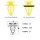 Ø 10,5 mm Kopf-Ø 18 mm Türverkleidung Clips Befestigung Klips Halter für Audi VW Ford Seat gelb