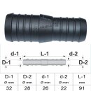 Gerade Schlauchverbinder reduziert 32mm x 28mm
