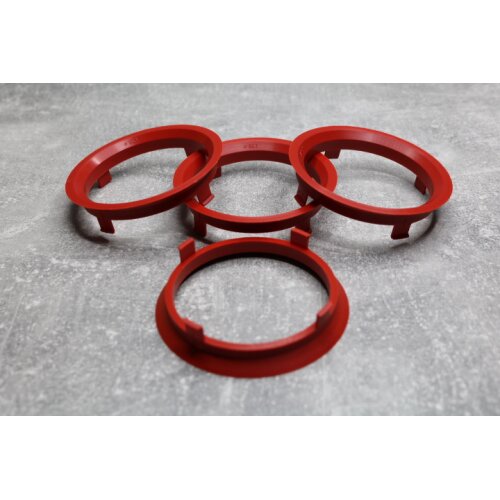 A-701641 Zentrierringe Distanzringe 70,1mm x 64,1mm für Alufelgen rot