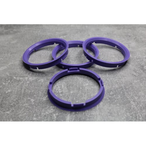 FZ-53 Zentrierringe Distanzringe 73,0mm x 66,2mm für Alufelgen lila