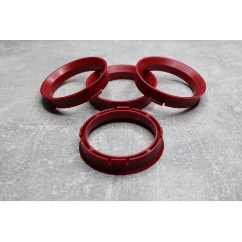 FZ-83 Zentrierringe Distanzringe 66,45mm x 57,1mm für Alufelgen rot