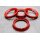 MZ-14 Zentrierringe Distanzringe 70,0mm x 56,6mm für Alufelgen rot