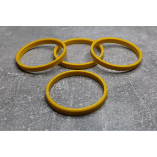 T-13 Zentrierringe Distanzringe 72,0mm x 65,1mm für Alufelgen hellgelb