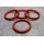 T-24 Zentrierringe Distanzringe 76,0mm x 63,4mm für Alufelgen rot