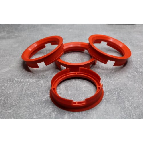 ZD-21 Zentrierringe Distanzringe 72,6mm x 58,1mm für Alufelgen blutorange